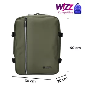 56004 zöld Wizzair hátizsák és kabintáska