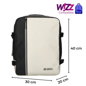56004 bézs fekete Wizzair hátizsák és kabintáska