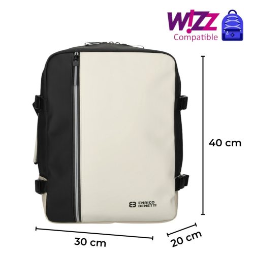 56004 bézs fekete Wizzair hátizsák és kabintáska