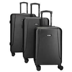 21002 fekete bőrönd szett