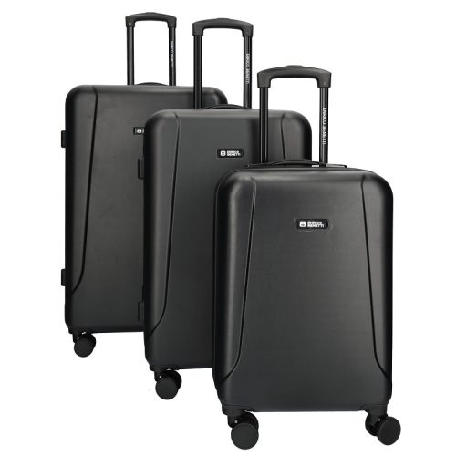 21002 fekete bőrönd szett