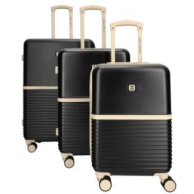 Princetown bőrönd szett 21000-03 fekete bézs