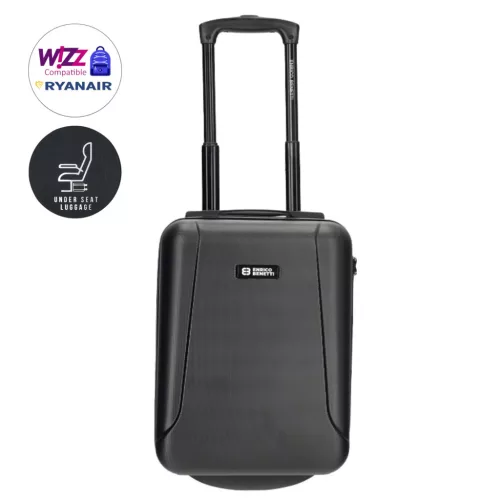 Wizzair és Ryanair és ingyenesen felvihető kabin bőrönd 21002-40 fekete