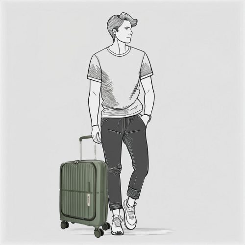 Tokyo zöld kabin bőrönd - laptop 15 inch 21003