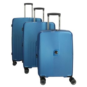 Richmond bővíthető bőrönd szett 39053-03 kék